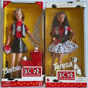 Vintage Disney 101 Dalmatians Barbie 1998 & Teresa 1997 Special Edition Mattel